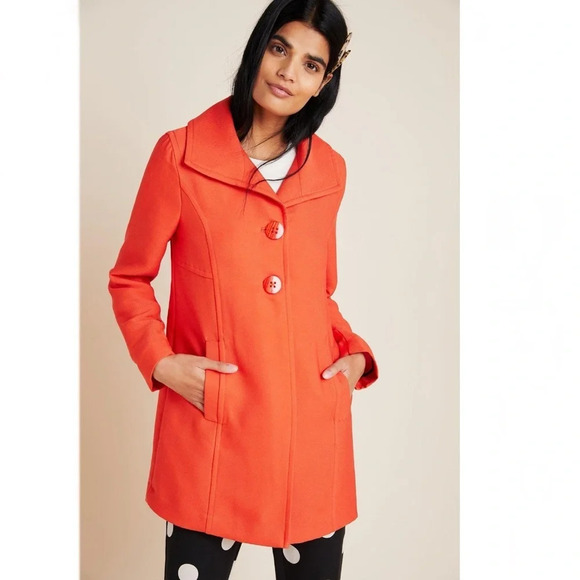 Anthropologie Wellesley Pleated Peacoat - Picture 2 of 9